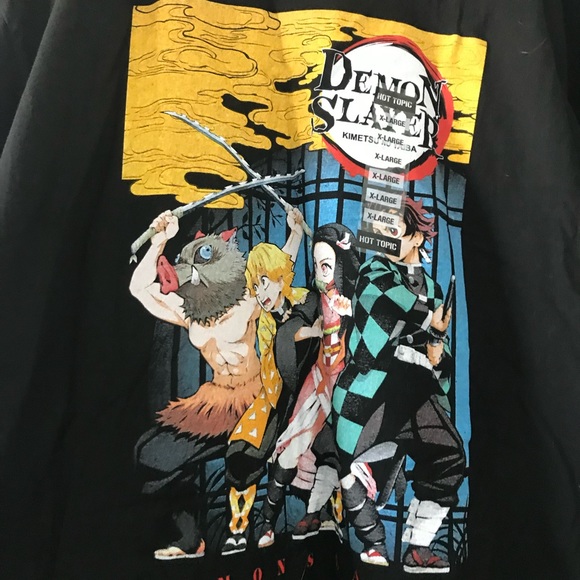 NWT Black Demon Slayer Anime Men’s T-Shirt, Sz XL - Picture 6 of 9